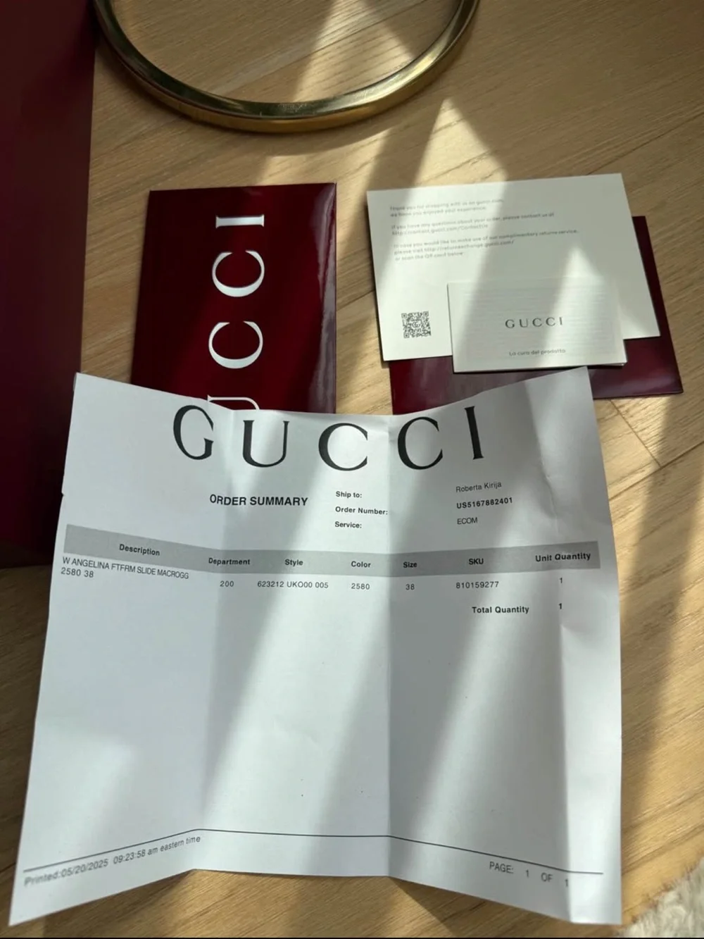 Gucci Beige/Brown GG Canvas Platform Slides